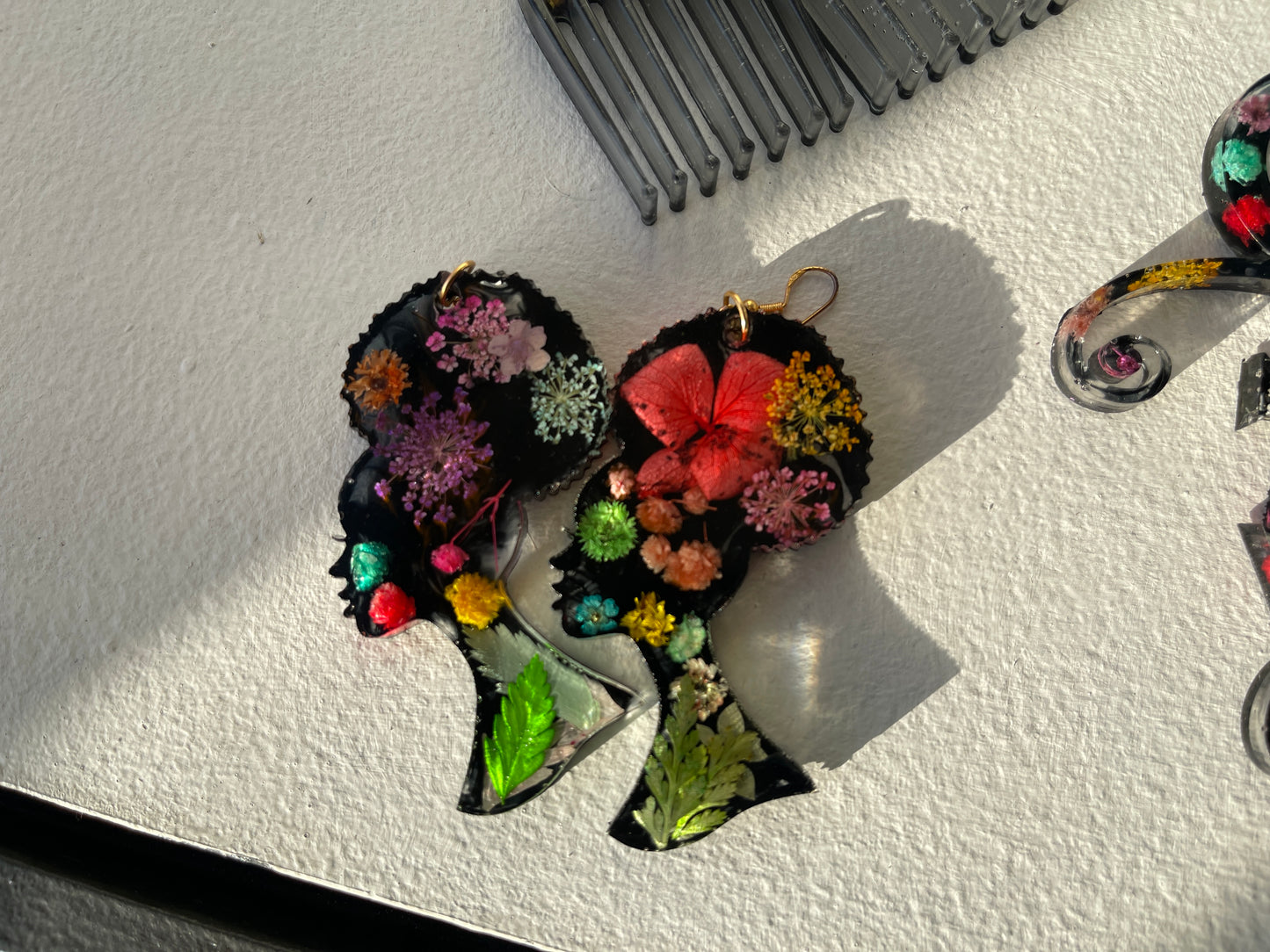 Blossom Earrings: Afro Puff
